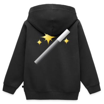 Wizard Wizard Sorcerer Magic Magic Witch Magic - Kids Premium Organic Zip-up Hoodie - black - Back - AI Model Kid Male (0cm)