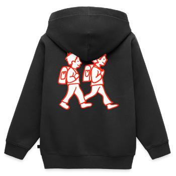 backpack suitcase sac sac bag dossier22 - Sweat Premium à capuche zippé enfant bio - noir - Dos - AI Model Kid Male (0cm)