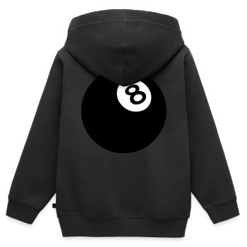 ball 8 black billiard 502 - Kids Premium Organic Zip-up Hoodie - black - Back - AI Model Kid Male (0cm)