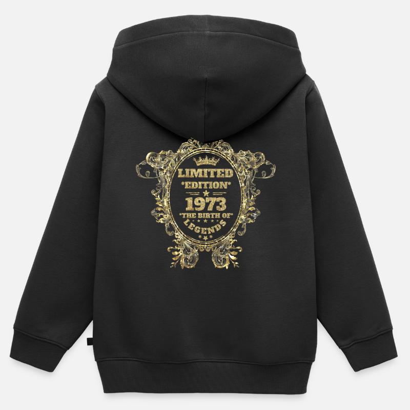 1973 - Sweat Premium à capuche zippé enfant bio - noir