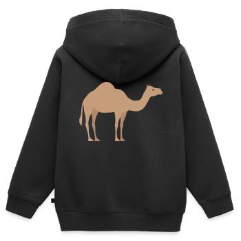 Wildtiere - Kinder Premium Organic Zip Hoodie - Schwarz - Hinten - AI Model Kid Male (0cm)