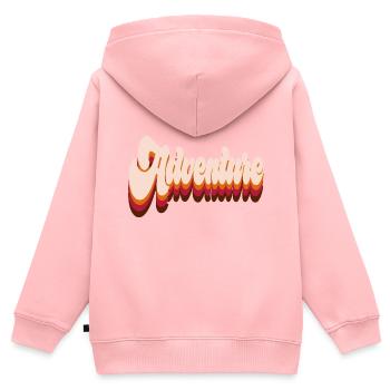 Adventure - Kinder Premium Organic Zip Hoodie - Rosa - Hinten - AI Model Kid Female (0cm)