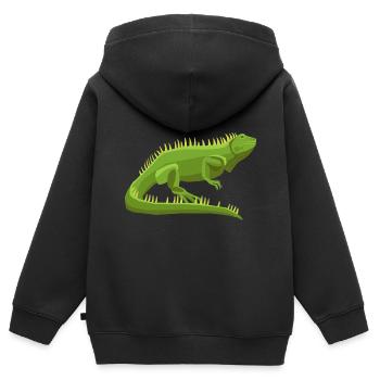 Wildtiere - Kinder Premium Organic Zip Hoodie - Schwarz - Hinten - AI Model Kid Male (0cm)