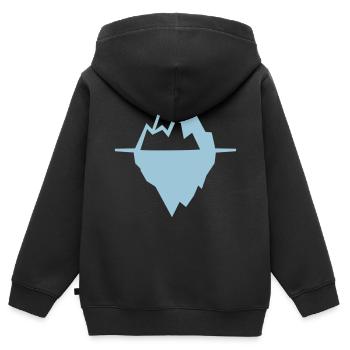 Eisberg Arktis Klimaschutz Erderwärmung Geschenk - Kinder Premium Organic Zip Hoodie - Schwarz - Hinten - AI Model Kid Male (0cm)