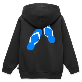 beach strand summer sommer vacation urlaub300 - Kinder Premium Organic Zip Hoodie - Schwarz - Hinten - AI Model Kid Male (0cm)