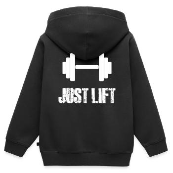 IL SUFFIT DE SOULEVER - Sweat Premium à capuche zippé enfant bio - noir - Dos - AI Model Kid Male (0cm)