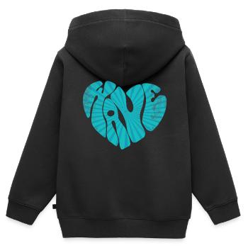 Vague - Sweat Premium à capuche zippé enfant bio - noir - Dos - AI Model Kid Male (0cm)