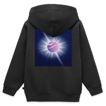 Jupiter - Sweat Premium à capuche zippé enfant bio - noir - Dos - AI Model Kid Male (0cm)