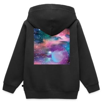 Mercure - Sweat Premium à capuche zippé enfant bio - noir - Dos - AI Model Kid Male (0cm)