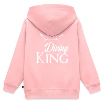 Roi de la plongée - Sweat Premium à capuche zippé enfant bio - rose - Dos - AI Model Kid Female (0cm)