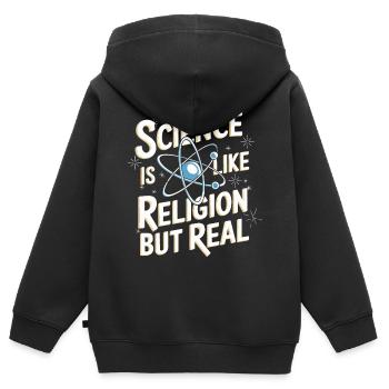 Atheismus Atheist Anti-Religion Agnostiker - Kinder Premium Organic Zip Hoodie - Schwarz - Hinten - AI Model Kid Male (0cm)