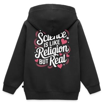 Atheismus Atheist Anti-Religion Agnostiker - Kinder Premium Organic Zip Hoodie - Schwarz - Hinten - AI Model Kid Male (0cm)