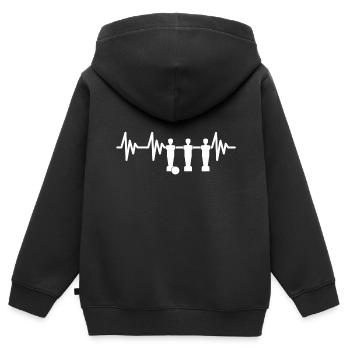 Kickern Foosball Tischkicker Tischfußball Pulse - Kinder Premium Organic Zip Hoodie - Schwarz - Hinten - AI Model Kid Male (0cm)