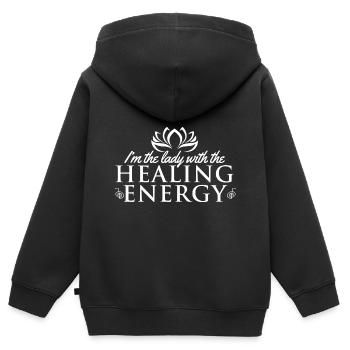 Reiki Geschenkidee | Reiki Meister Reiki Therapeut - Kinder Premium Organic Zip Hoodie - Schwarz - Hinten - AI Model Kid Male (0cm)