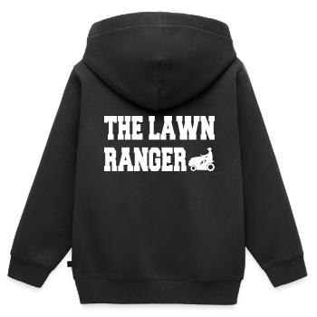 LE GARDE FORESTIER DE LA PELOUSE - Sweat Premium à capuche zippé enfant bio - noir - Dos - AI Model Kid Male (0cm)