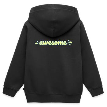 impressionnant - Sweat Premium à capuche zippé enfant bio - noir - Dos - AI Model Kid Male (0cm)
