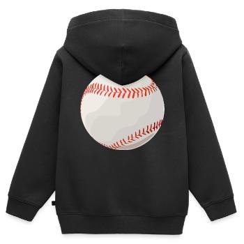 Baseball Ball Handschuh Spieler Amerika Geschenk - Kinder Premium Organic Zip Hoodie - Schwarz - Hinten - AI Model Kid Male (0cm)