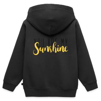 Sonnenschein - Kinder Premium Organic Zip Hoodie - Schwarz - Hinten - AI Model Kid Male (0cm)