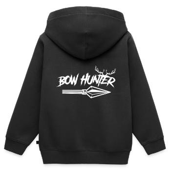 Pfeilspitze Bogenjäger Bogenjagd Für Jagdsaison - Kinder Premium Organic Zip Hoodie - Schwarz - Hinten - AI Model Kid Male (0cm)