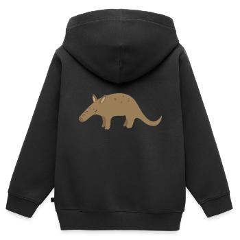 Wildtiere - Kinder Premium Organic Zip Hoodie - Schwarz - Hinten - AI Model Kid Male (0cm)