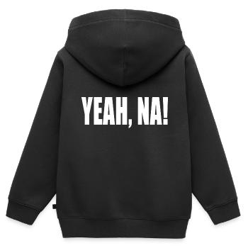 YEAH PROCHE! - Sweat Premium à capuche zippé enfant bio - noir - Dos - AI Model Kid Male (0cm)