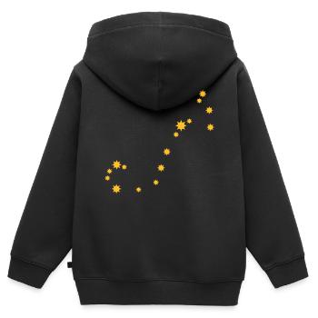 Sternzeichen Skorpion Zodiac Nachthimmel Star hell - Kinder Premium Organic Zip Hoodie - Schwarz - Hinten - AI Model Kid Male (0cm)