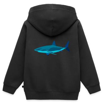 Meerestiere - Kinder Premium Organic Zip Hoodie - Schwarz - Hinten - AI Model Kid Male (0cm)
