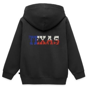 TEXAS - Sweat Premium à capuche zippé enfant bio - noir - Dos - AI Model Kid Male (0cm)