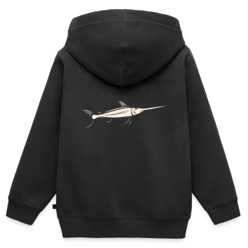 Meerestiere - Kinder Premium Organic Zip Hoodie - Schwarz - Hinten - AI Model Kid Male (0cm)