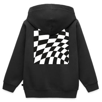 Optische Illusion Muster Formen Geometrie Geschenk - Kinder Premium Organic Zip Hoodie - Schwarz - Hinten - AI Model Kid Male (0cm)