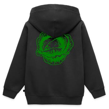 chou-fleur du chou-fleur légume Halloween - Sweat Premium à capuche zippé enfant bio - noir - Dos - AI Model Kid Male (0cm)