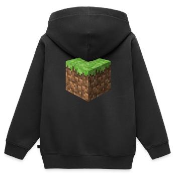 3D Block - Kinder Premium Organic Zip Hoodie - Schwarz - Hinten - AI Model Kid Male (0cm)