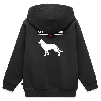Schäferhund - Kinder Premium Organic Zip Hoodie - Schwarz - Hinten - AI Model Kid Male (0cm)