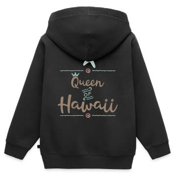 Hawaii - Sweat Premium à capuche zippé enfant bio - noir - Dos - AI Model Kid Male (0cm)