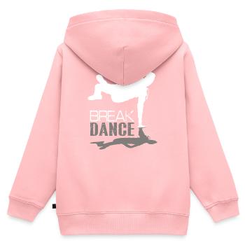 Breakdance - Sweat Premium à capuche zippé enfant bio - rose - Dos - AI Model Kid Female (0cm)