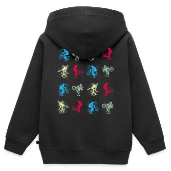 BMX / Bmx / bmx / Geschenkidee / Geburtstag - Kinder Premium Organic Zip Hoodie - Schwarz - Hinten - AI Model Kid Male (0cm)