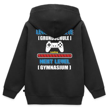 Next Level Gymnasium Einschulung 5. Klasse Spruch - Kinder Premium Organic Zip Hoodie - Schwarz - Hinten - AI Model Kid Male (0cm)