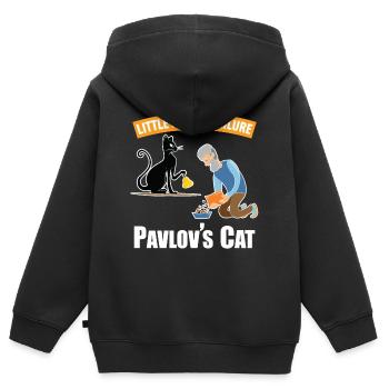 Pavlov's Cat Little Known Failure Funny Psychology - Kids Premium Organic Zip-up Hoodie - black - Back - AI Model Kid Male (0cm)