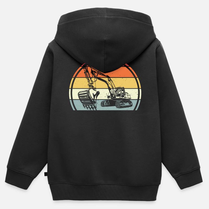 Bagger - Kinder Premium Organic Zip Hoodie - Schwarz