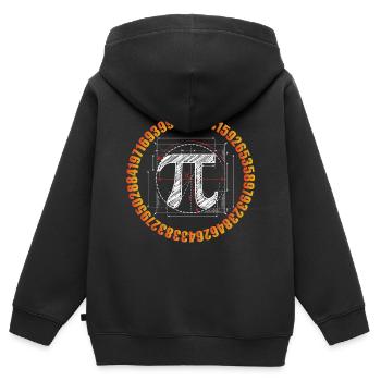 Pi Day Skizze - Kinder Premium Organic Zip Hoodie - Schwarz - Hinten - AI Model Kid Male (0cm)