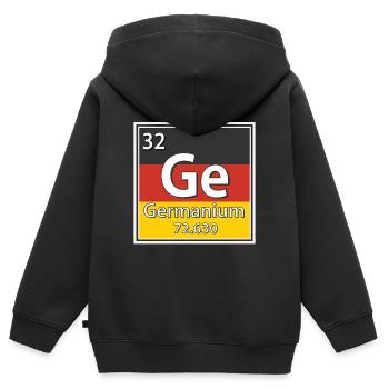 Periodensystem der Germanium-Elemente - Kinder Premium Organic Zip Hoodie - Schwarz - Hinten - AI Model Kid Male (0cm)