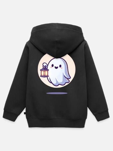 Ghost - Kinder Premium Organic Zip Hoodie - Schwarz
