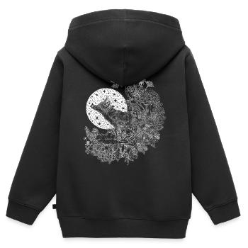 LE RENARD ET LE CIEL NOCTURNE - Sweat Premium à capuche zippé enfant bio - noir - Dos - AI Model Kid Male (0cm)