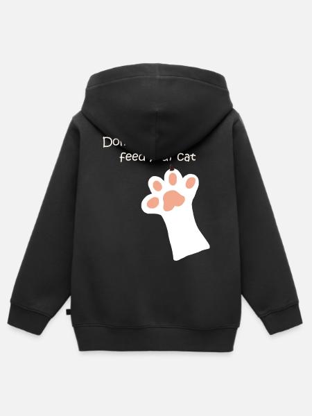 Kaztenpfote - Kinder Premium Organic Zip Hoodie - Schwarz