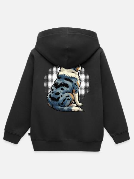 Australian Shepherd Aussie Aussiebesitzer Aussies - Kinder Premium Organic Zip Hoodie - Schwarz