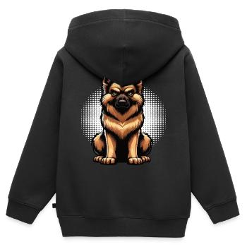 German Shepherd Shepherd Dogs Shepherd Dogs - Kids Premium Organic Zip-up Hoodie - black - Back - AI Model Kid Male (0cm)