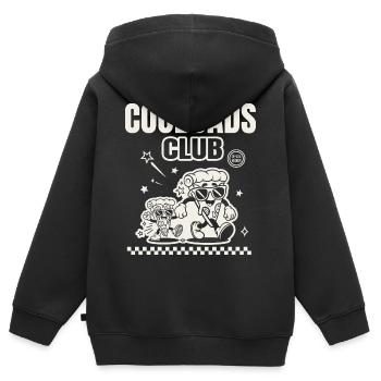 Cool Dad Pizza Club Drôle Papa T-shirt cadeau - Sweat Premium à capuche zippé enfant bio - noir - Dos - AI Model Kid Male (0cm)