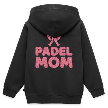 Padel Mama Padelspielerin Padel-Tennis Mutter Mom - Kinder Premium Organic Zip Hoodie - Schwarz - Hinten - AI Model Kid Male (0cm)