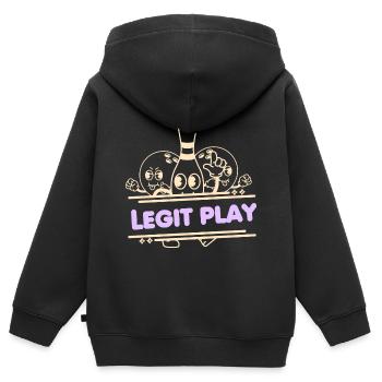 Bowling Kegelbahn Legit Play - Kinder Premium Organic Zip Hoodie - Schwarz - Hinten - AI Model Kid Male (0cm)