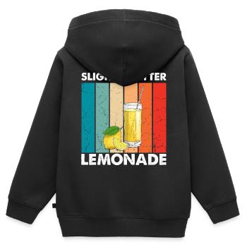 Limonade Limonade Limonade Limonade Stand Design - Sweat Premium à capuche zippé enfant bio - noir - Dos - AI Model Kid Male (0cm)